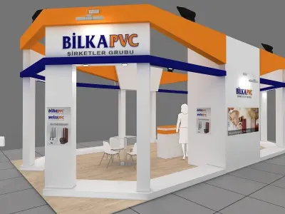 Exhibition Stand - ST0042 3D model
