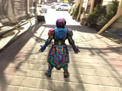 Prism-Vanguard Robot Low-poly 3D model