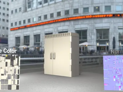 Electrical Distribution Cabinet 15 Low-poly 3D model