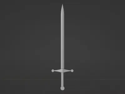 Simple Sword Low-poly 3D model