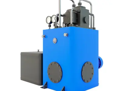Industrial machine tool - Hydraulic unit G4617 spare part 3D model