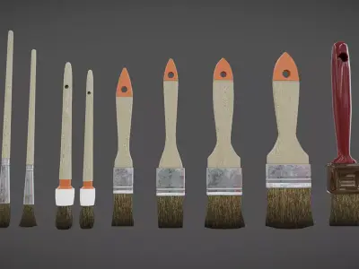 Painting Tools 03 Low-poly 3D model