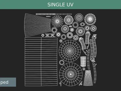 Extinguisher 1987 Low-poly 3D model