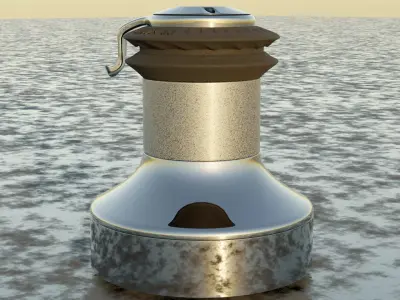 Sailboat deck winch - Lewmar 46ST 3D model