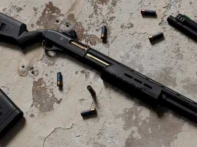 Remington 870 Low-poly 3D model