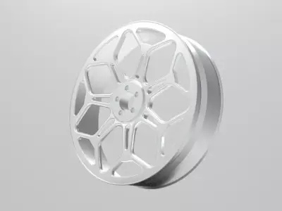 Premium 3D Printed Aluminum Rim for Luxury Vehicles II 3D print model