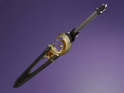 The light sword of justice Low-poly 3D model