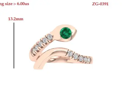 Snake Ring 3D print model 21