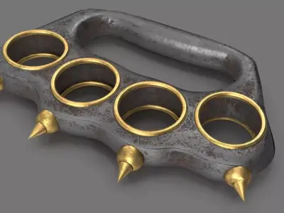 Knuckles PBR Low-poly 3D model