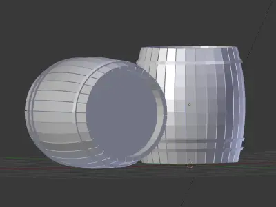 Wood Barrel Set 3D Model 4K Textures Low-poly 3D model