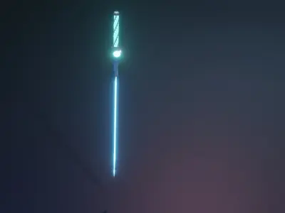Magic ice Sword low-poly Low-poly 3D model
