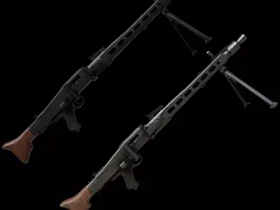 MG3 Machine Gun Low-poly 3D model