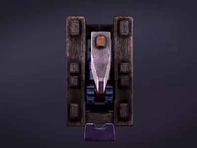 Medieval Crushing Trap Stylized Game Prop Low-poly 3D model