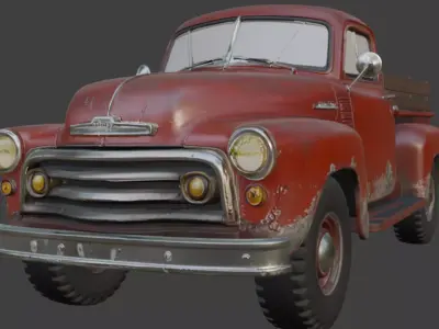 Rusty Pickup Truck 3D Model 3D model