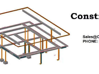 Steel detailing Model for real project 3D model