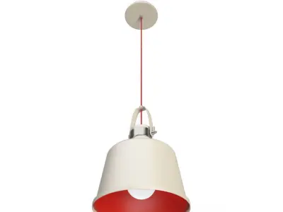 Vintage Lacreu Pendant Lamp 3D model