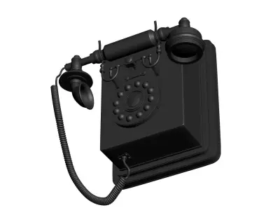 Retro phone 3D print model