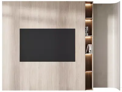 tv wall set 13 Free 3D model