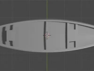 Canoe Boat 3D Model  3D model