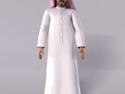 Arabi Saudi Man Rigged 3D model