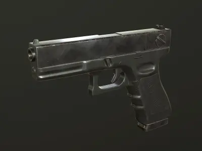 Glock 18 PBR Low-poly 3D model