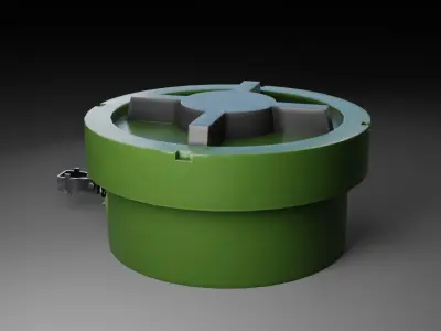 M14 Landmine Low poly 3d model Low-poly 3D model
