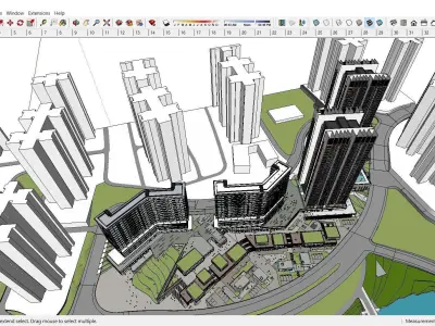 Sketchup Commercial Complex M6 3D model