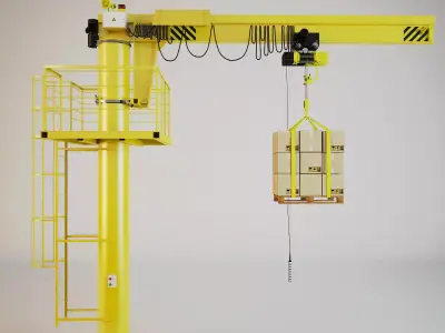 Lifting Crane Console 3D model