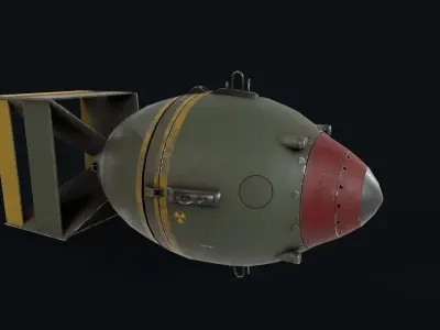 Low Poly Nuke Bomb Low-poly 3D model