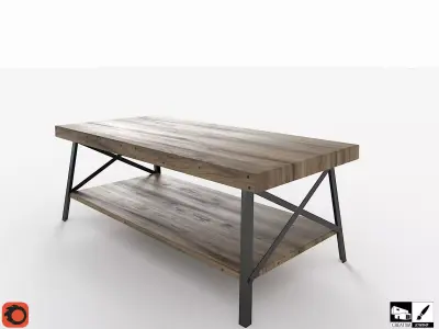 Industrial Cocktail Table Free low-poly 3D model