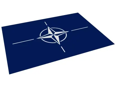 Nato Flag 3D Model Low-poly 3D model