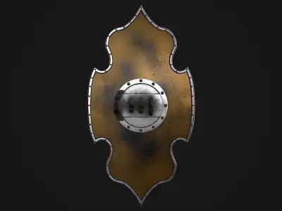 Fantasy Shield 4 Low-poly 3D model