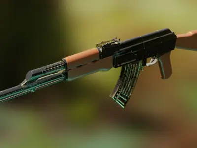 AK47 assault rifle Free 3D model