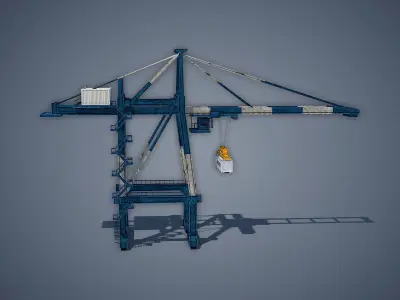 Port Container Crane Low-poly 3D model buy