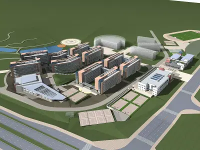 School Building 3D model 27
