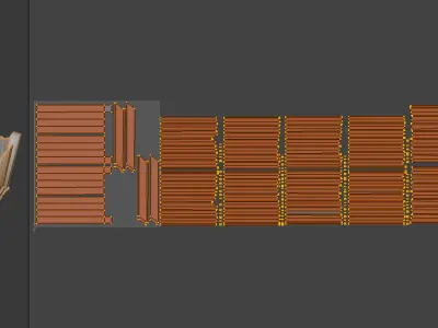 Package With Rustic Models - 2k Textures - Low Poly Low-poly 3D model