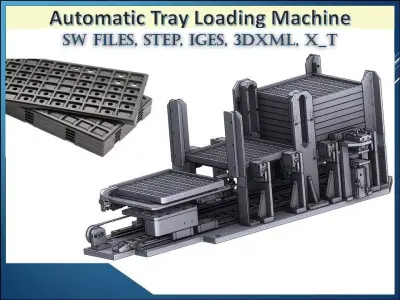 Industrial Tray Stacking and Handling Machine 3D CAD Model 3D model