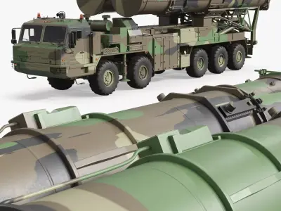 Strategic Long Range Air Defense Transporter 3D model