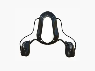 Jetpack H03 Black White - SciFi Character Design Low-poly 3D model