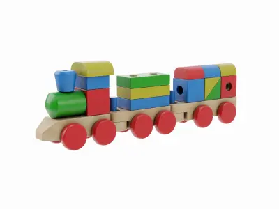 Toy Train 3D model 12