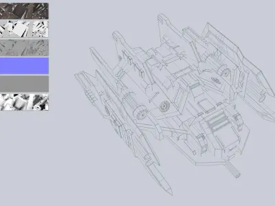 Advance Drone Low-poly 3D model get