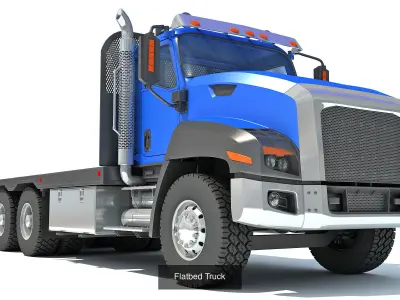Flatbed Tipper Dump Concrete Trucks 3D Model Pack