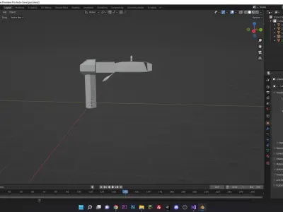 simple Pistol Free 3D model