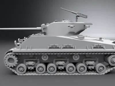 M4E8 Sherman Scale model 3D print model