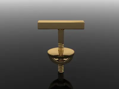 Dainty Bar Stud Earring 3D print model