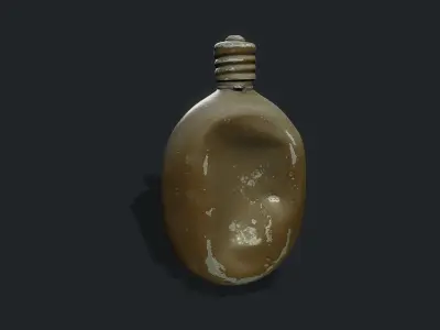 3D Scan Old Flask Low-poly 3D model