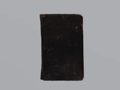1834 Antique Book of Psalms and Hymns 3D model