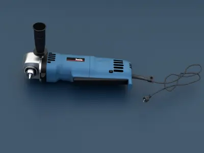 4Amp 38 in Reversible Angle Drill Low-poly 3D model