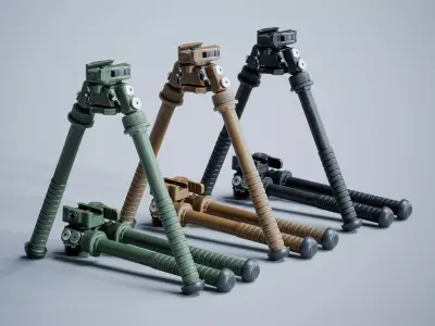 Bipods bipod Low-poly 3D model purchase