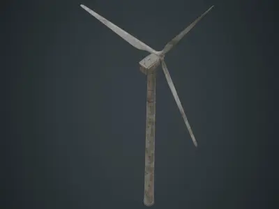 Wind Turbine 1C Low-poly 3D model